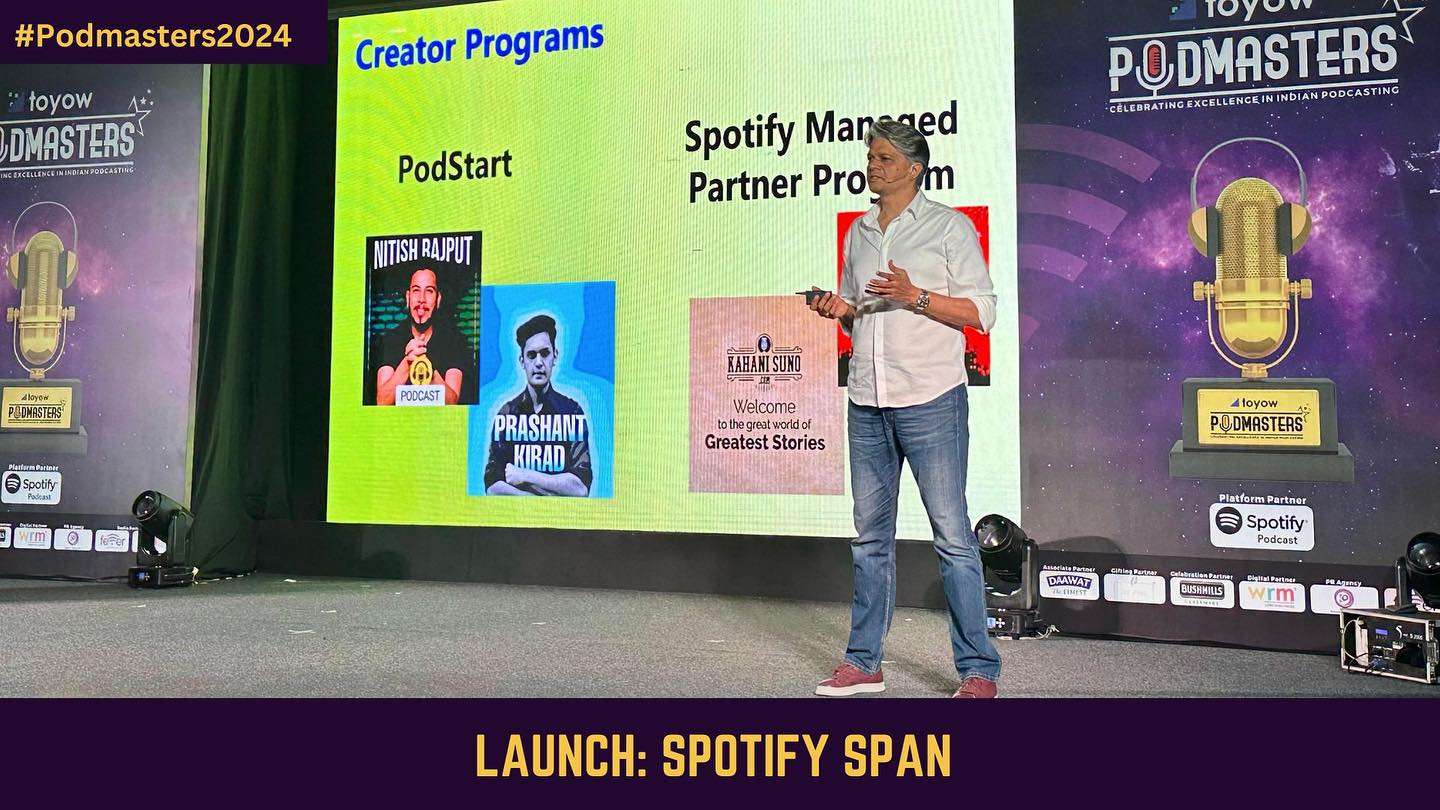 Monetizing your voice as @spotifyindia launches SPAN with @dhruvank , Head of Music & Podcasts at Spotify India