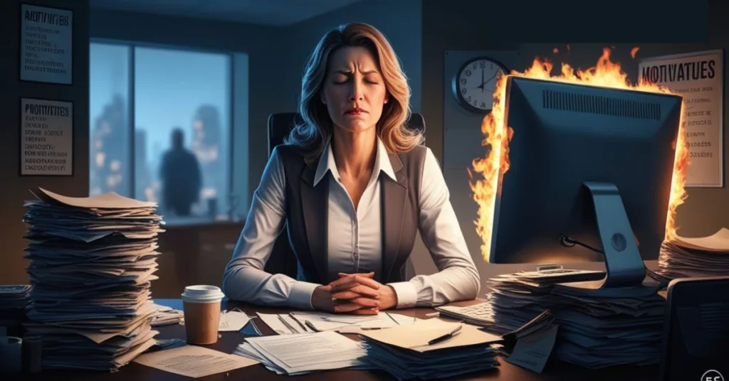 Woman suffers career burnout