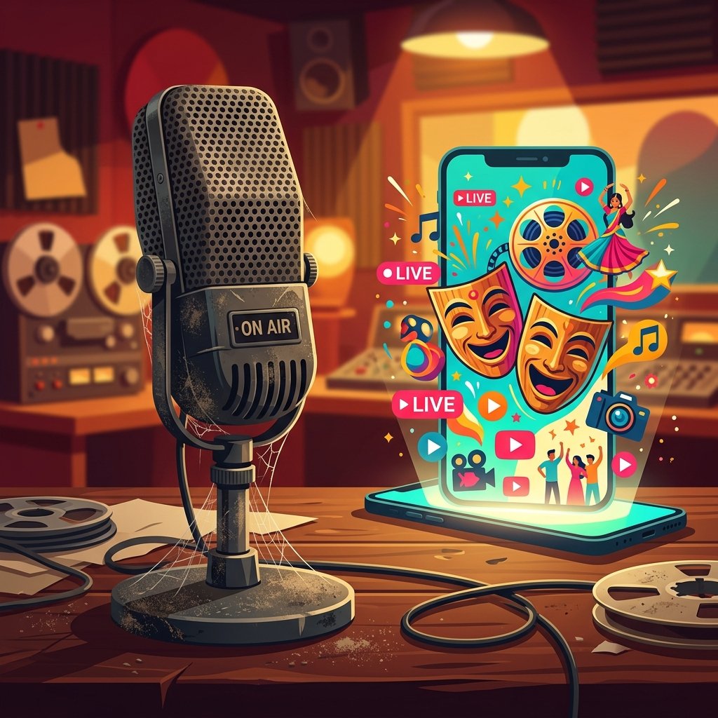 Visual entertainment replacing audio in India